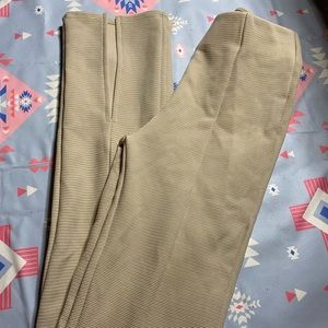 straight legging like pant bottom slit